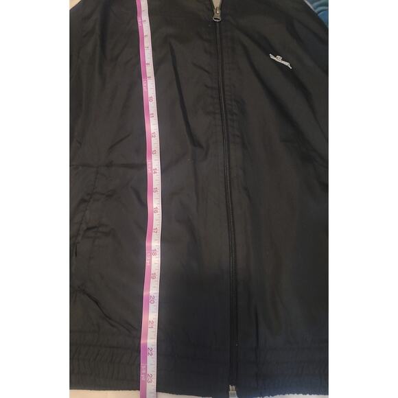 Y2K New Womens Spalding Black Windbreaker Jacket Small Water Resistant - Picture 7 of 7